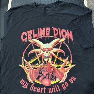 Celine Dion Black Graphic Tee